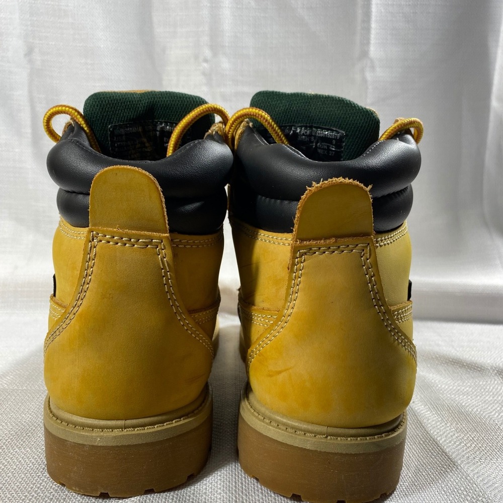 Brahma Mens Waterproof Leather Work Boots Wheat Yellow 9 MNBR0440145 - Picture 4 of 7